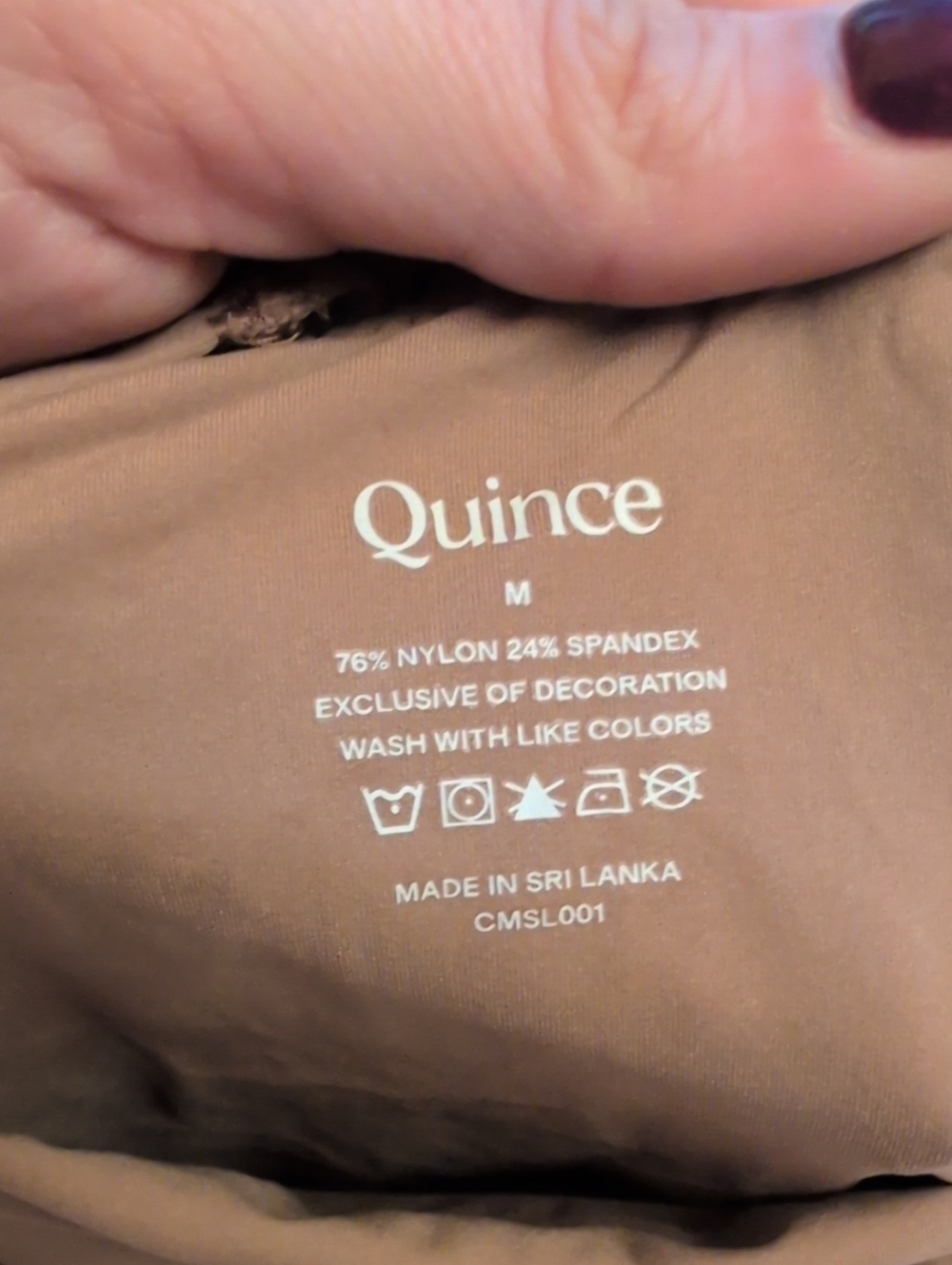 NWT Quince Second Skin Square Neck Tank Bodysuit Mocha Tan Brown Size M - Picture 4 of 11